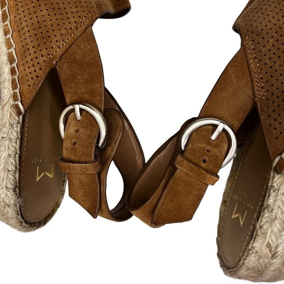 Marc Fisher NWOT Landela d’Orsay Wedge Espadrilles in Brown Size 11 - Picture 9 of 11
